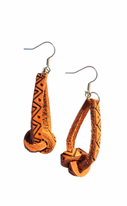 Pyro/Leather Earrings